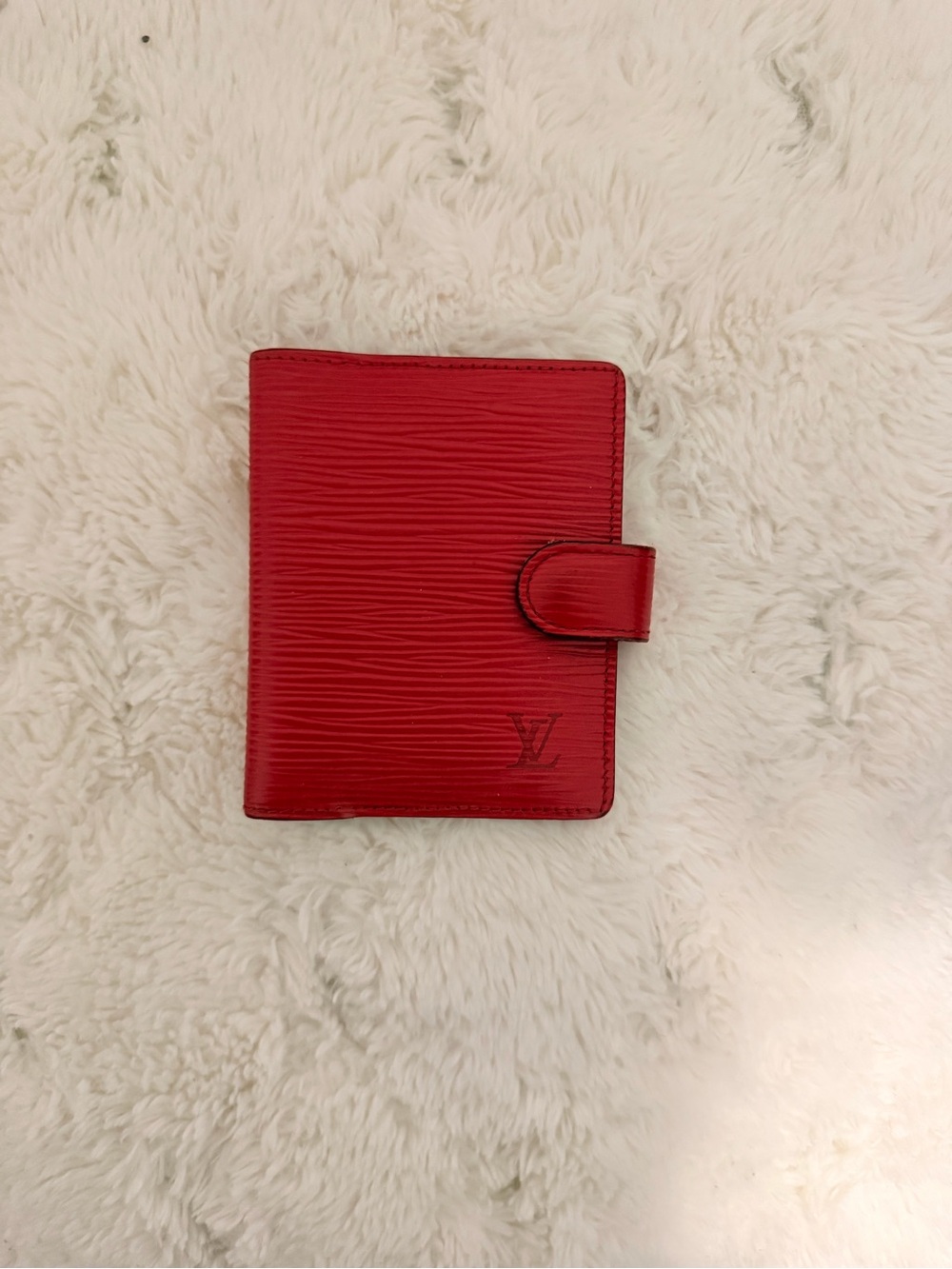 Louis Vuitton Red Epi Leather Men's Snap Card Wallet